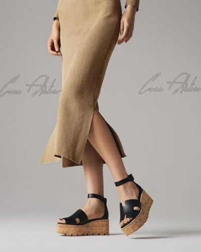 Elda twedge heel strap sandals(+3color)