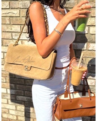 Suede Flapbag