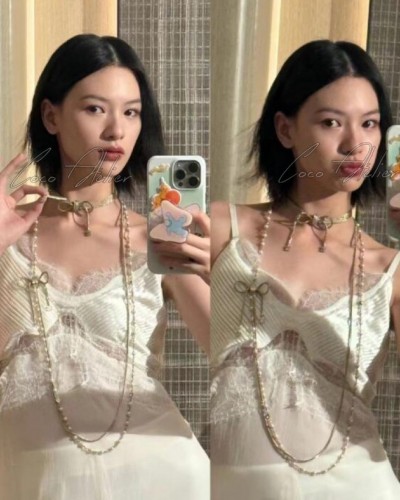 CC Ribbon Necklace