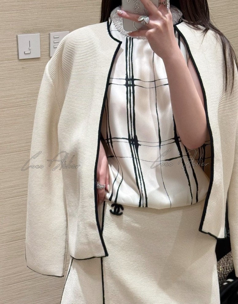 CC Sequin silk blouse