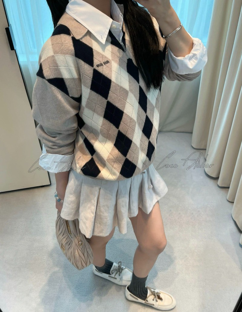 Miu Half-zip knit