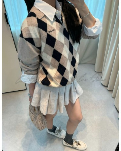 Miu Half-zip knit