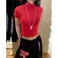 Chrome neck crop top(+3color)