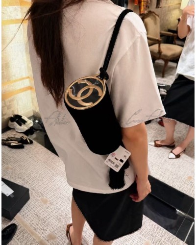 Velvet cylinder bag