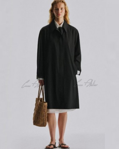 TR Minimalist Midi Trench Coat