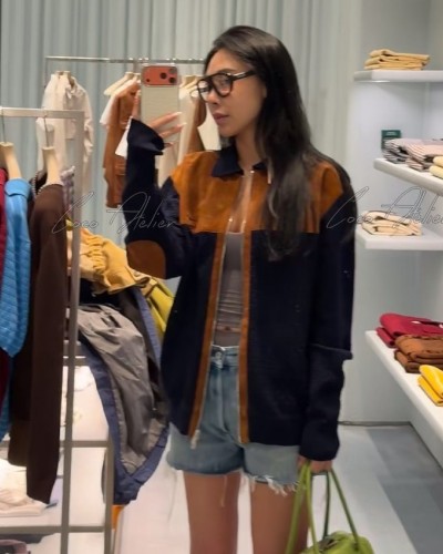 Miu Suede Knit Jacket