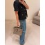short-sleeve tweed jacket