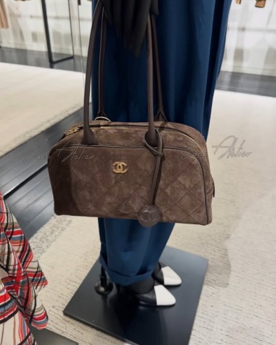 Suede Bowling Bag