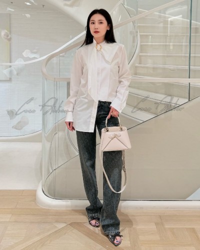 CD Tie-neck blouse