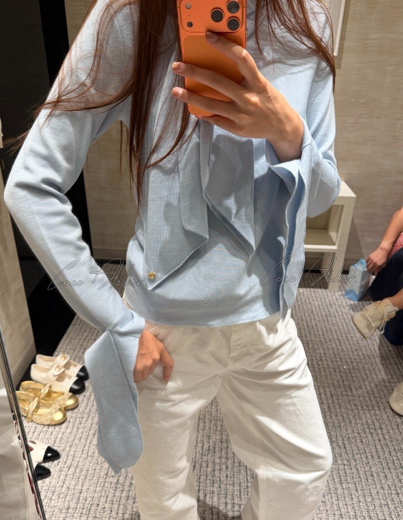CC Ribbon-tie knit