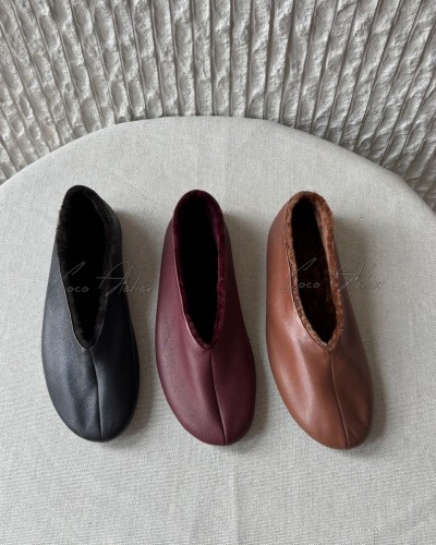 TR shearling flats(+3color)