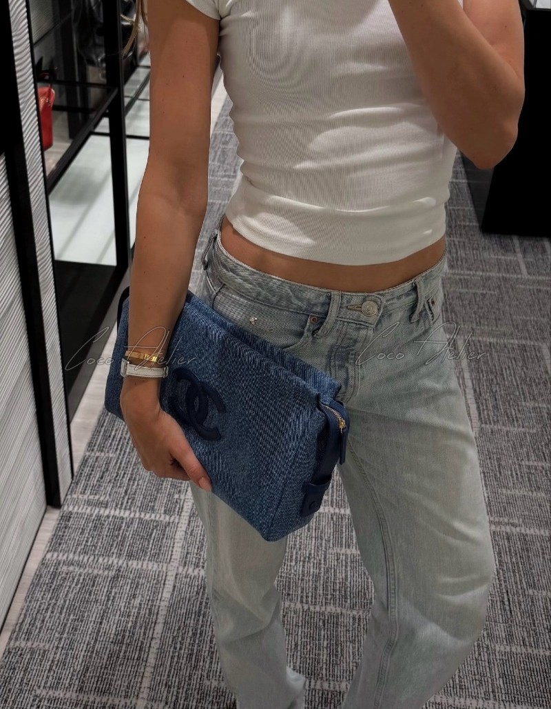 CC Première Denim Clutch Bag