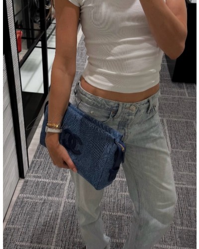 CC Première Denim Clutch Bag