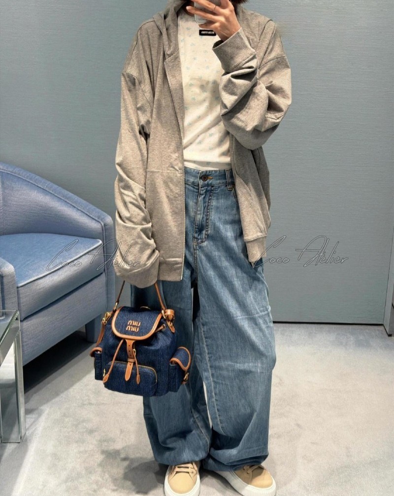 Miu Over Hoodie Zip-up