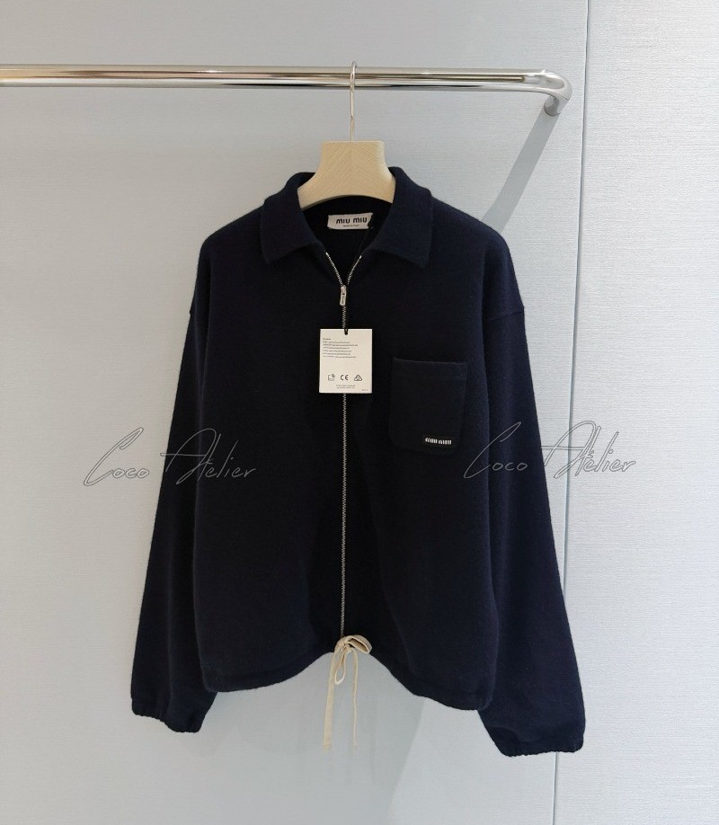 Miu new Knit Zip-up