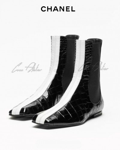 CC Crocodile Ankle Boots