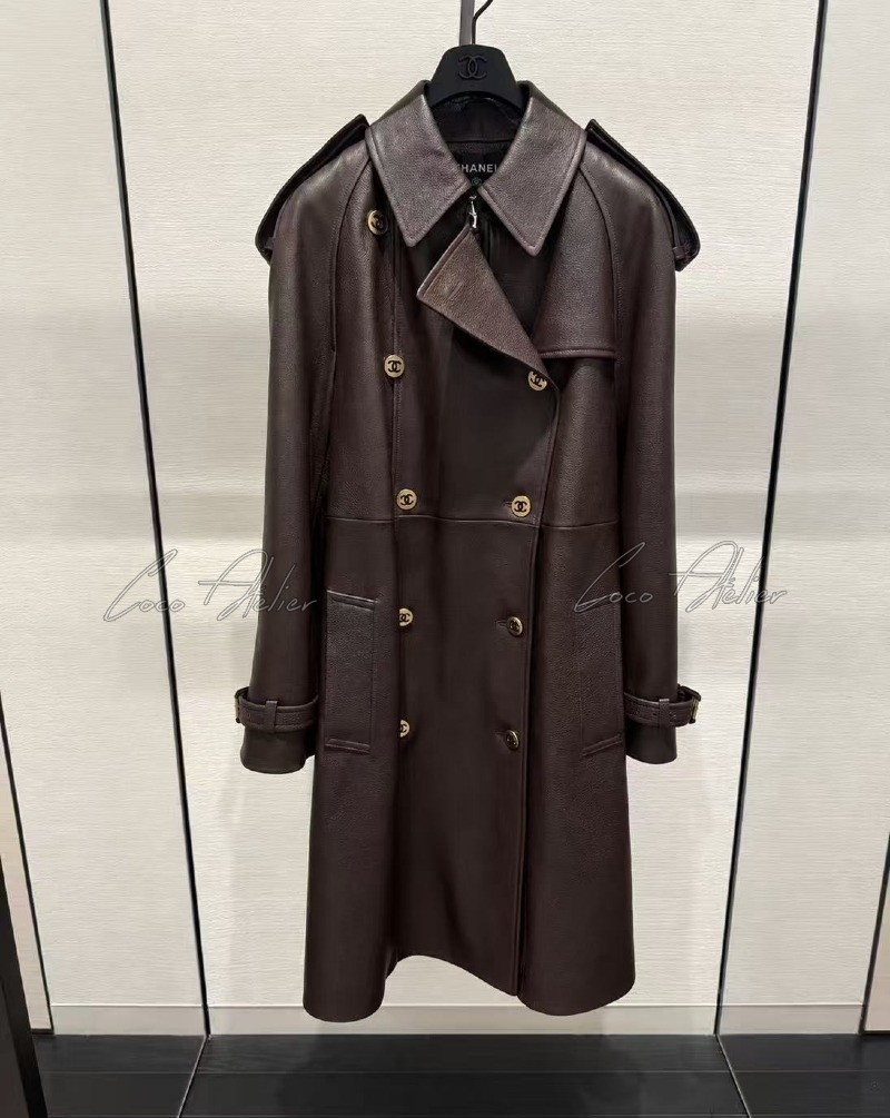 CC leather Coat
