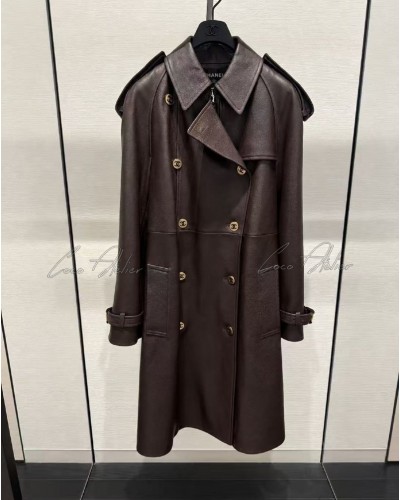 CC leather Coat